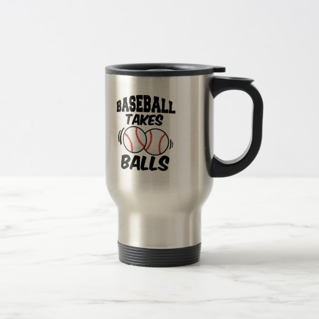 O basebol toma a bolas a caneca de viagem (Direita)