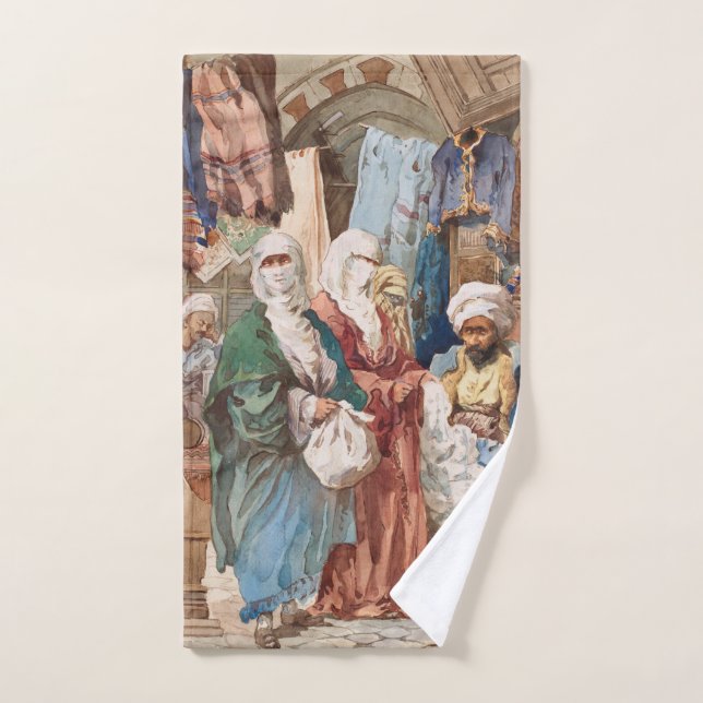 "O Bazar da Seda" toalha de mão (Toalha de mão)