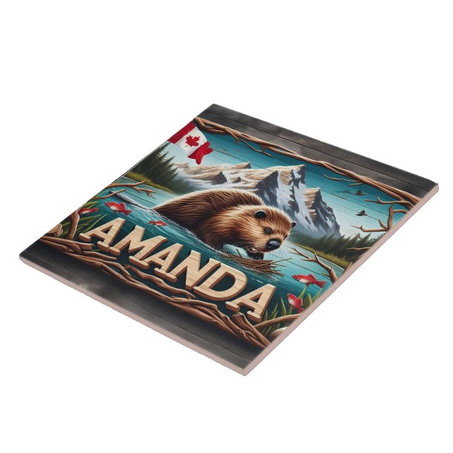 O Beaver constrói bordos em águas calmas (Lateral)