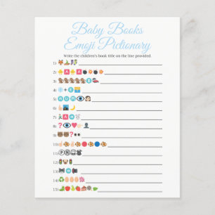 O bebê azul registra o jogo de Emoji Pictionary