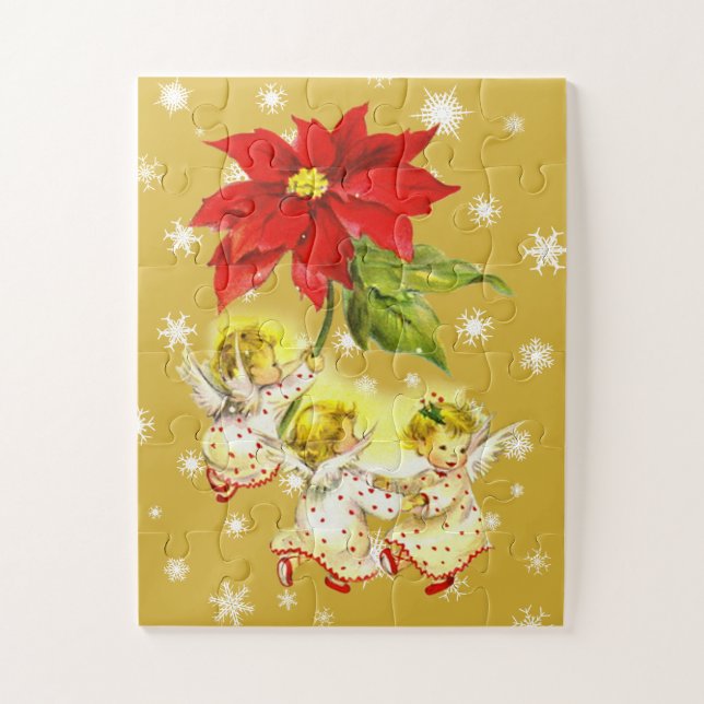 O bebê dança de natal anjo Quebra-cabeça infantil (Vertical)