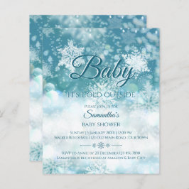 O bebê do inverno está frio fora do chá de fraldas