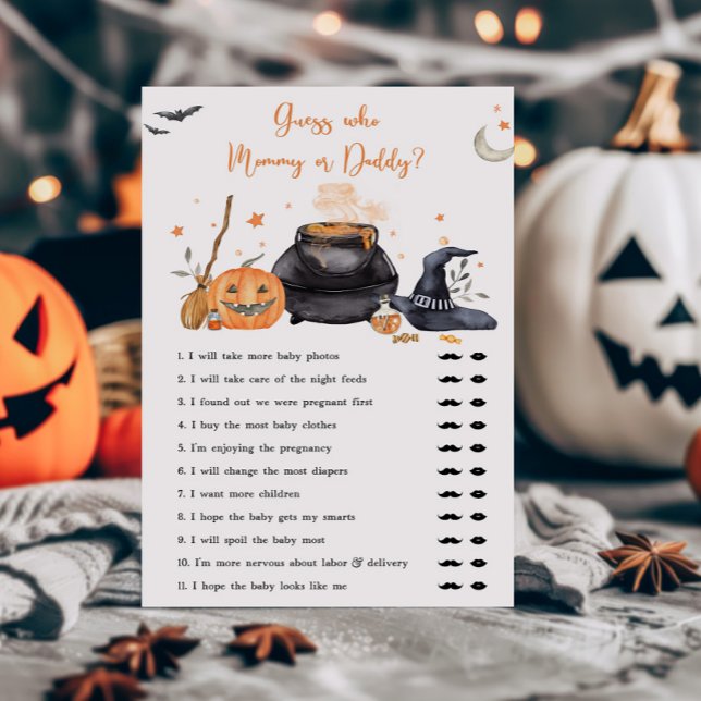 O bebê está a criar adivinhações sobre quem Mamãe  (Baby is Brewing Baby Shower Guess who Mommy or Daddy Game)