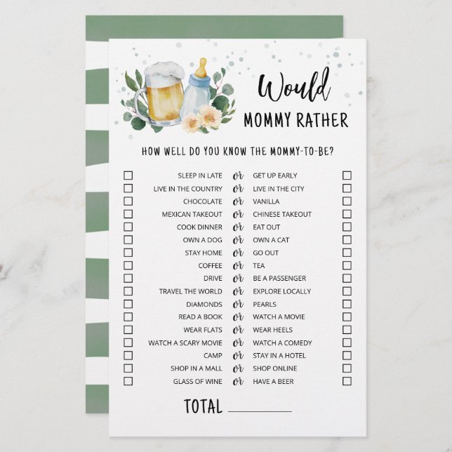 O Bebê Está A Criar-Se Iria Fazer A Preferencialme (Frente/Verso)