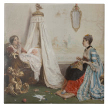 O bebê está dormindo (por Gerolamo Induno)