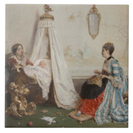 O bebê está dormindo (por Gerolamo Induno)