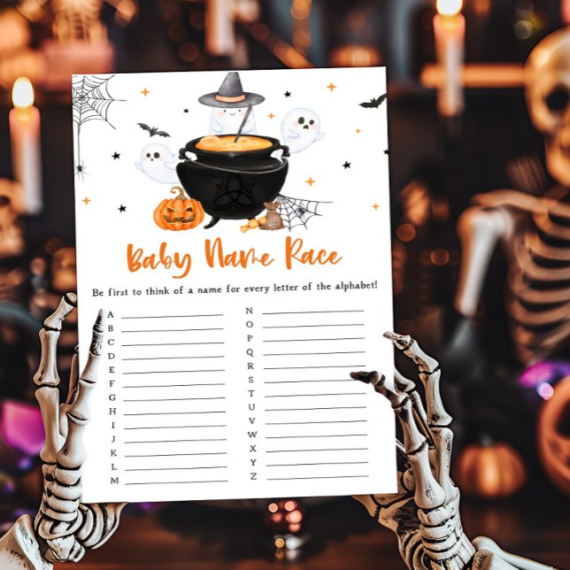 O Bebê Laranja está criando o Jogo Race do Nome do (Baby is Brewing Baby Shower Baby Name Race Game)