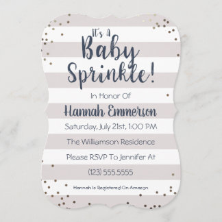 O bebê neutro do género polvilha o convite