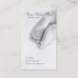 O bebê Toes o cartão de visita