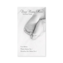 O bebê Toes o cartão de visita