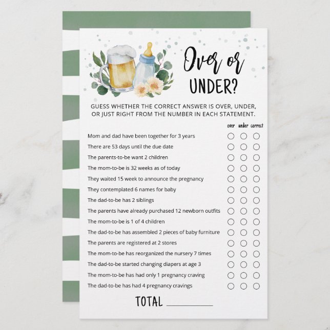 O Bebê Verde Está Se Renovando Ou Sob Jogo (Frente/Verso)