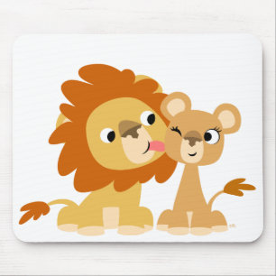 O beijo: Casal bonito Mousepad do leão dos
