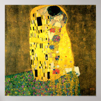 O Beijo de Gustav Klimt Poster de Belas Artes