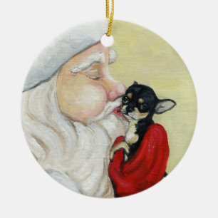 O beijo do papai noel para o ornamento da arte da