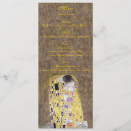 O beijo pelo menu do ouro do casamento de Klimt