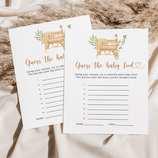 O berçário de Boho adivinha o jogo da comida bebê (Criador carregado)