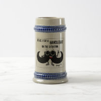 O bigode "OBTEVE um GUIADOR caneca de cerveja na