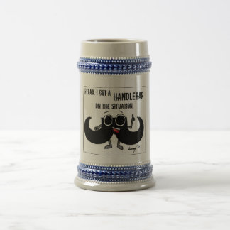 O bigode "OBTEVE um GUIADOR caneca de cerveja na