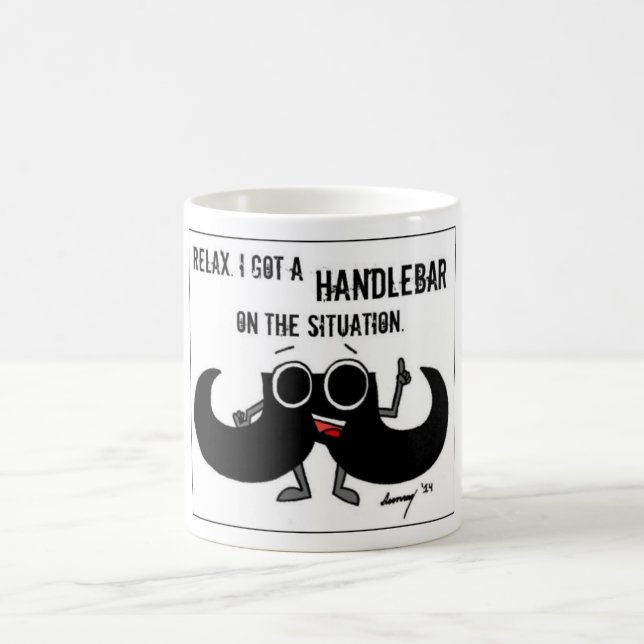 O bigode "OBTEVE um GUIADOR caneca na SITUAÇÃO" (Centro)