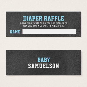 O bilhete do RAFFLE da FRALDA ostenta o chá de