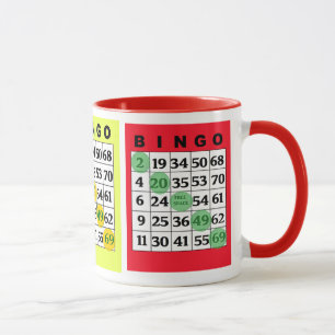 O BINGO carda a caneca