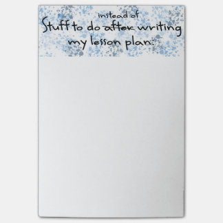 O bloco de notas do professor procrastinando