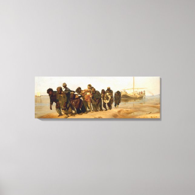 O Boatmen Volga por Ilya Repin Canvas (Frente)