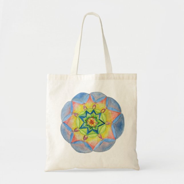 O bolsa azul do orçamento da mandala (Frente)