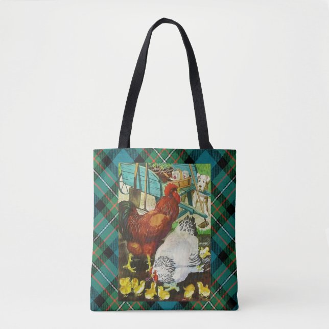 O bolsa da xadrez de Tartan de Ferguson (Frente)