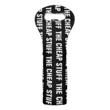 O Bolsa de vinho preto e branco