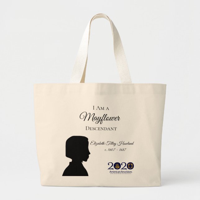 O bolsa do descendente de Elizabeth Tilley Howland (Frente)