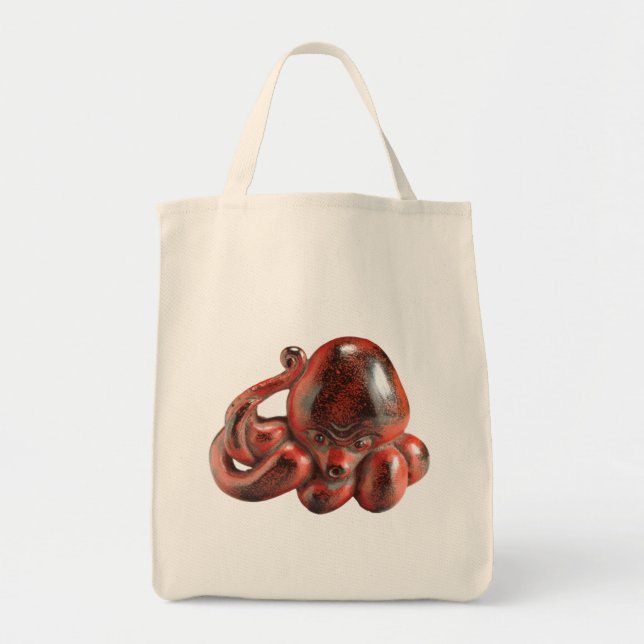 O bolsa do mantimento de Netsuke do polvo (Frente)