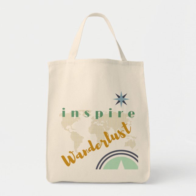 O bolsa do mantimento - inspire o Wanderlust - (Frente)