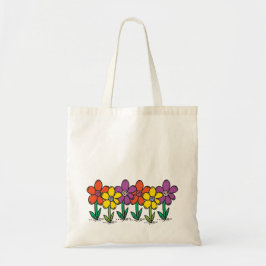 O bolsa do orçamento com flores coloridas