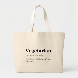 O bolsa engraçado da descrição do vegetariano