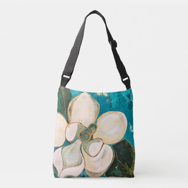 O bolsa floral do Cruz-corpo da magnólia da (Frente)