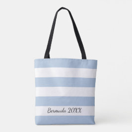 O bolsa listrado azul personalizado da parte