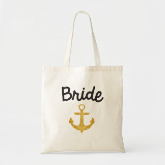 O bolsa náutico da folha Dourado da âncora da