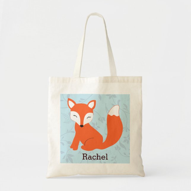 O bolsa personalizado Fox bonito azul do bebê da (Frente)