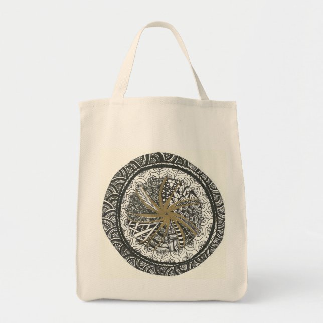 O bolsa preto e Dourado da mandala (Frente)