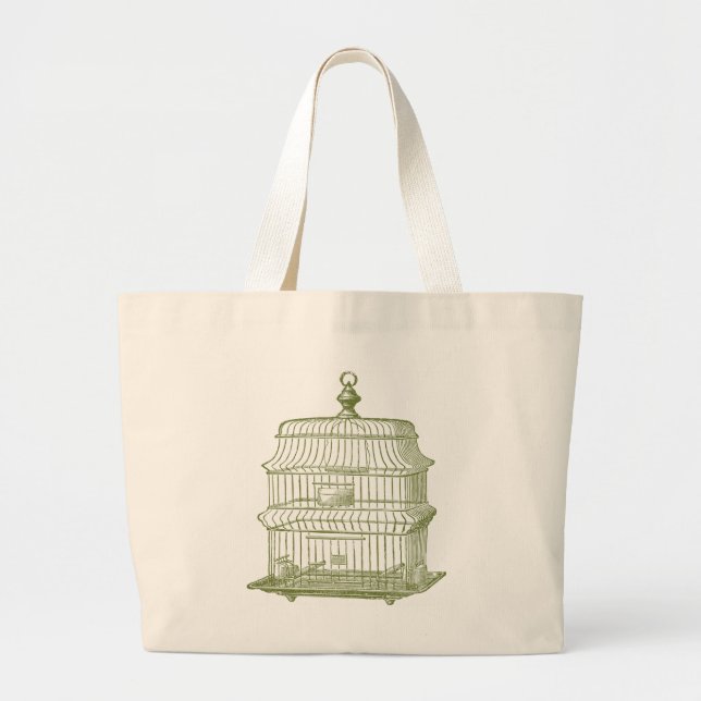 o bolsa verde do jumbo do birdcage (Frente)