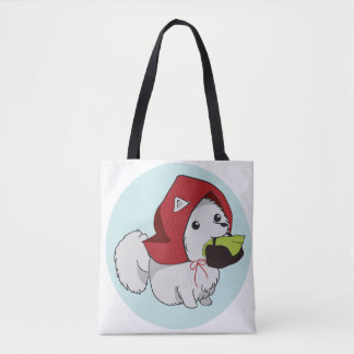 O bolsa vermelho do filhote de cachorro da