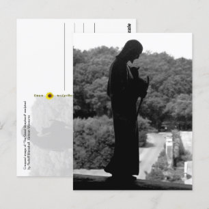O bom pastor (B&W) - cartão postal