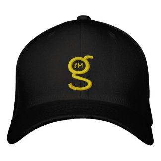 O boné preto w eu sou logotipo bordado G