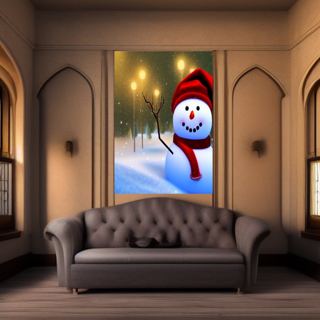 O boneco de neve | AI Art Poster (Criador carregado)