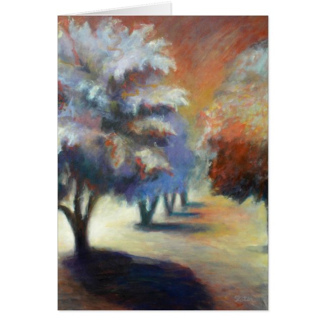 O bosque alaranjado perdido - cartão (Frente)