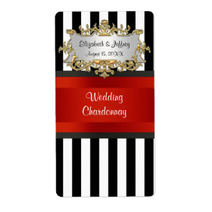 O branco preto listrou a etiqueta vermelha preta