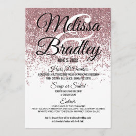 O brilho Dourado cor-de-rosa Sparkles o menu