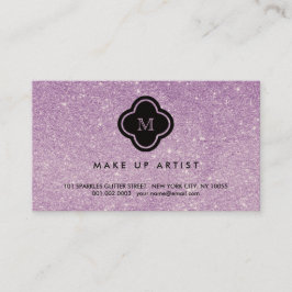 O brilho roxo Sparkles cartão de visita chique