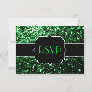 O brilho verde bonito sparkles o doce 16 RSVP